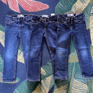 Old Navy Karate Skinny Jeans- 3 pair, 4T, dark wash